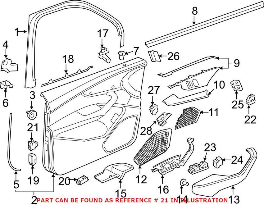 Audi Back Up Alarm Switch 4M09621095PR